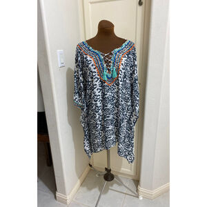 Z&L Patterned Beach Cover Up OS